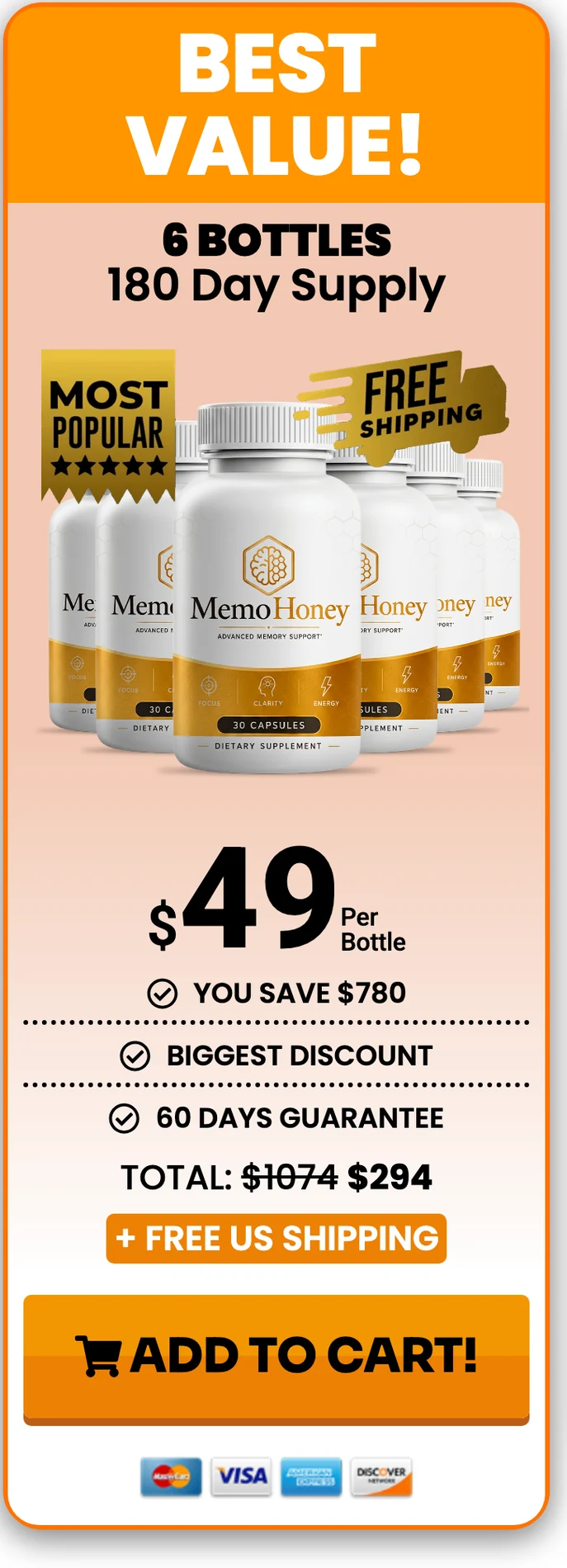 MemoHoney 6 bottles
